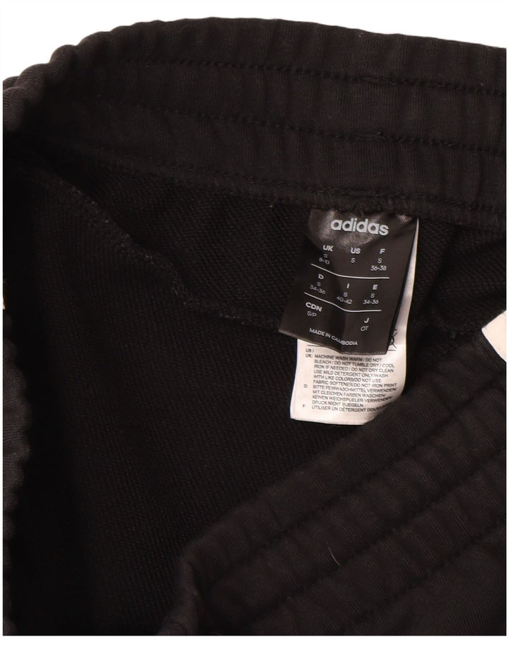 ADIDAS Pantalones de chándal para mujer Joggers UK 8/10 Small Black Cotton