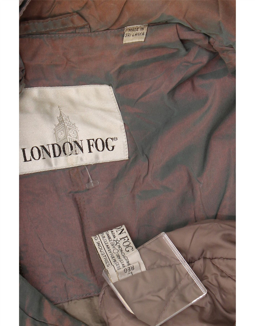 LONDON FOG Chaqueta cortavientos extragrande con capucha para mujer Reino Unido 40 Grande Marrón