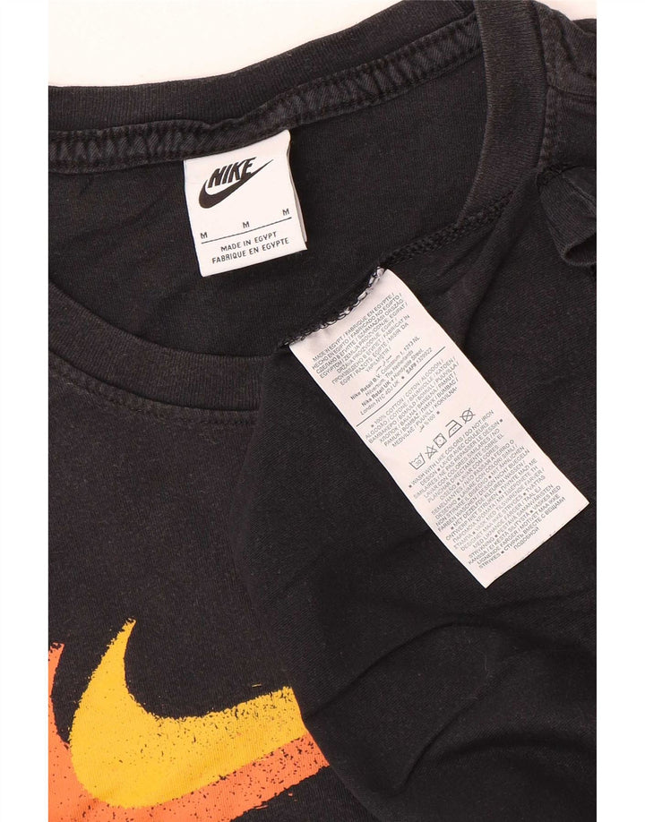 Nike Camiseta gráfica para hombre Top mediano de algodón negro