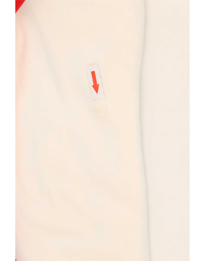 Puma Mujer Crop Chándal Top Chaqueta UK 10 Small Blanco Colorblock
