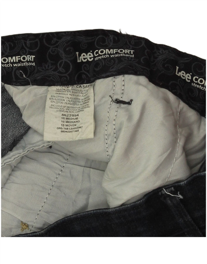 Lee - Pantalones cortos de mezclilla para mujer US 10 grande W32 azul marino algodón