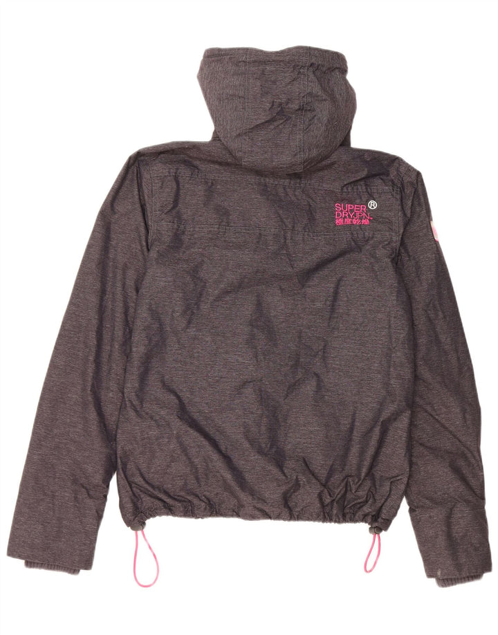 Superdry Chaqueta cortavientos con capucha Windcheater para mujer, talla 40, talla M, color negro