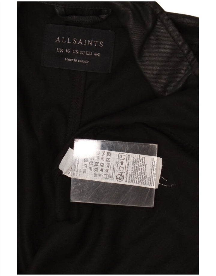 All Saints Chaqueta tipo blazer abierta para mujer UK 46 Large Black Lyocell