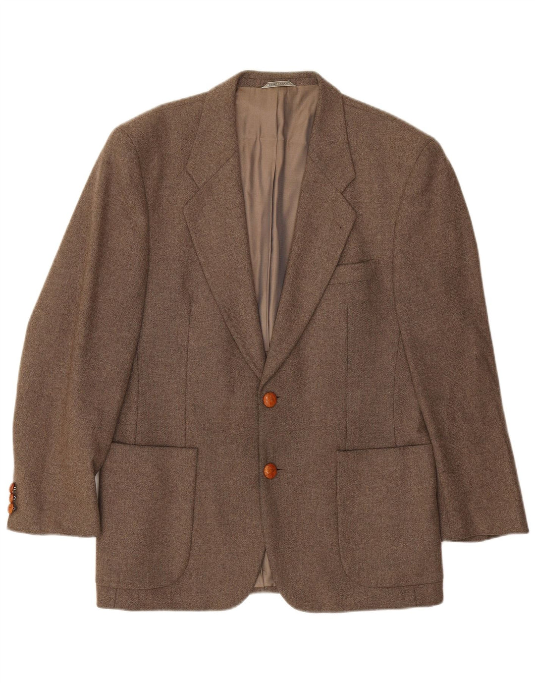 Rene Lezard Chaqueta tipo blazer de 2 botones para hombre EU 50 Large Brown New Wool