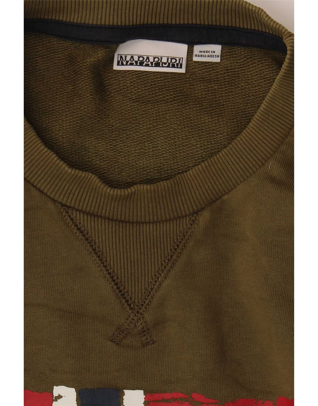 Napapijri Hombre Sudadera Gráfica Jumper Large Khaki