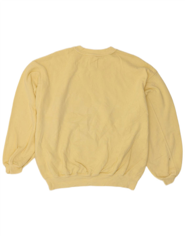 Billabong Sudadera de gran tamaño con gráfico para mujer, talla 44, color amarillo mediano