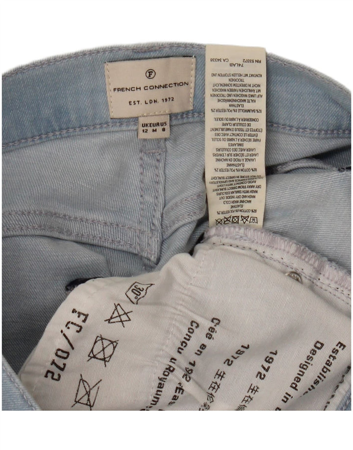 FRENCH CONNECTION Vaqueros ajustados para mujer UK 12 Medium W30 L28 Algodón azul