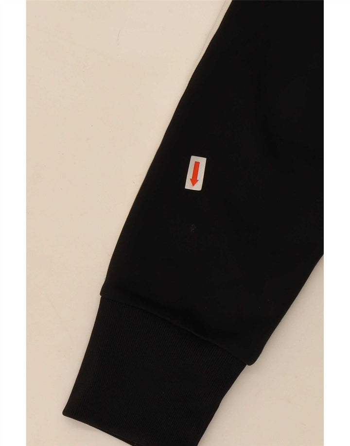 Adidas Mujer Gráfico Chándal Top Chaqueta UK 10 Pequeño Poliéster Negro