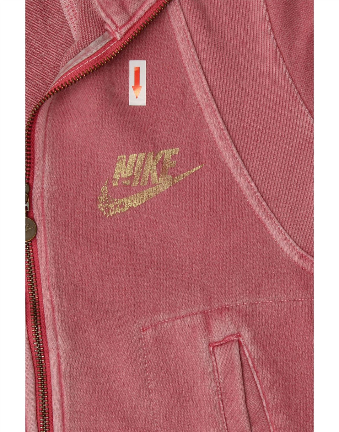 Nike - Chaqueta de chándal para mujer, talla 10/12, algodón rosa mediano