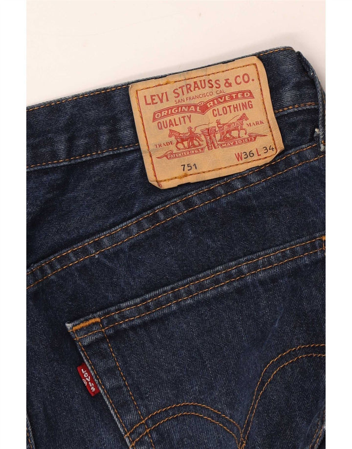 Levi's Jeans rectos recortados 751 para hombre W36 L25 Azul marino