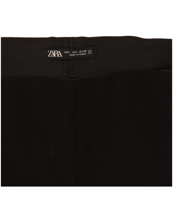 Zara Mujer Leggings Estribos Reino Unido 44 Grande Negro