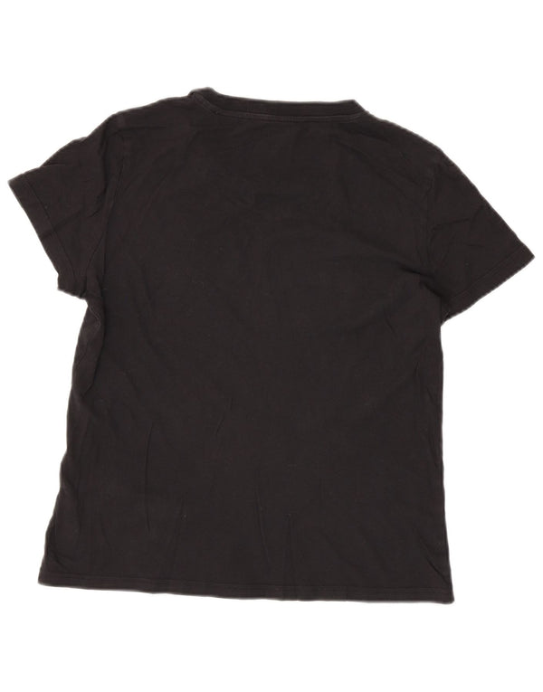 Adidas Camiseta gráfica para mujer Top UK 12/14 Mediano Negro Algodón