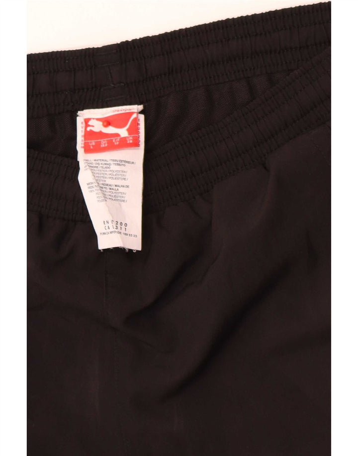 Puma Pantalones cortos deportivos gráficos para niños 11-12 años Negro Poliéster