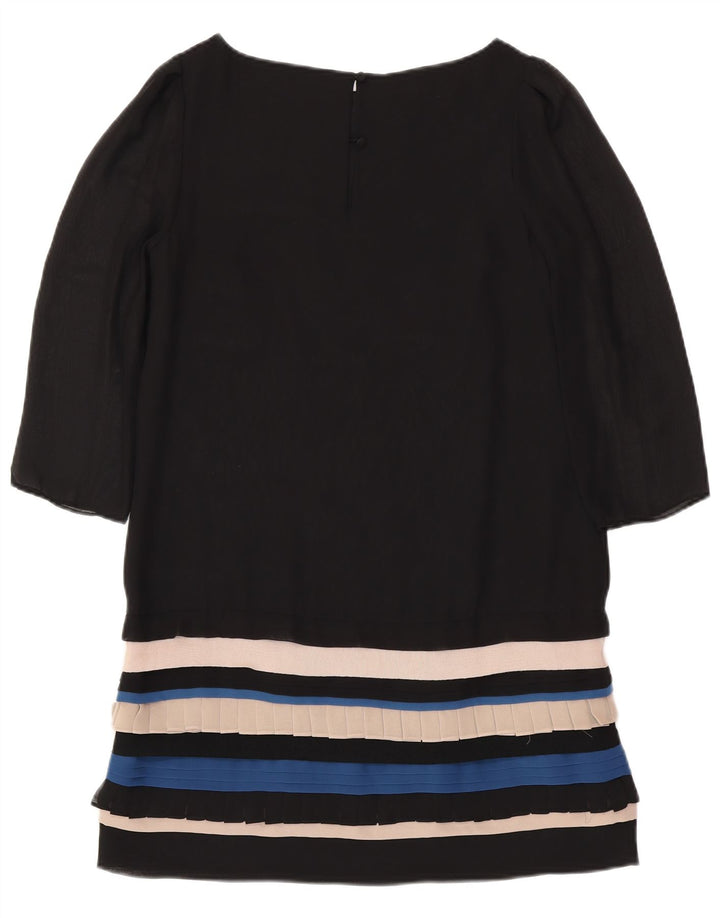 MONSOON Vestido tubo de manga 3/4 para mujer UK 42 Mediano Rayas negras