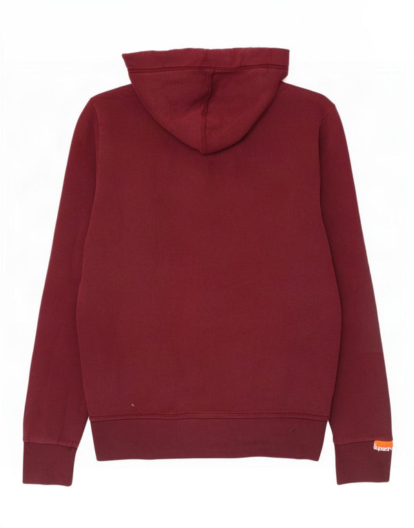 Superdry Jersey con capucha para hombre, talla grande, algodón burdeos