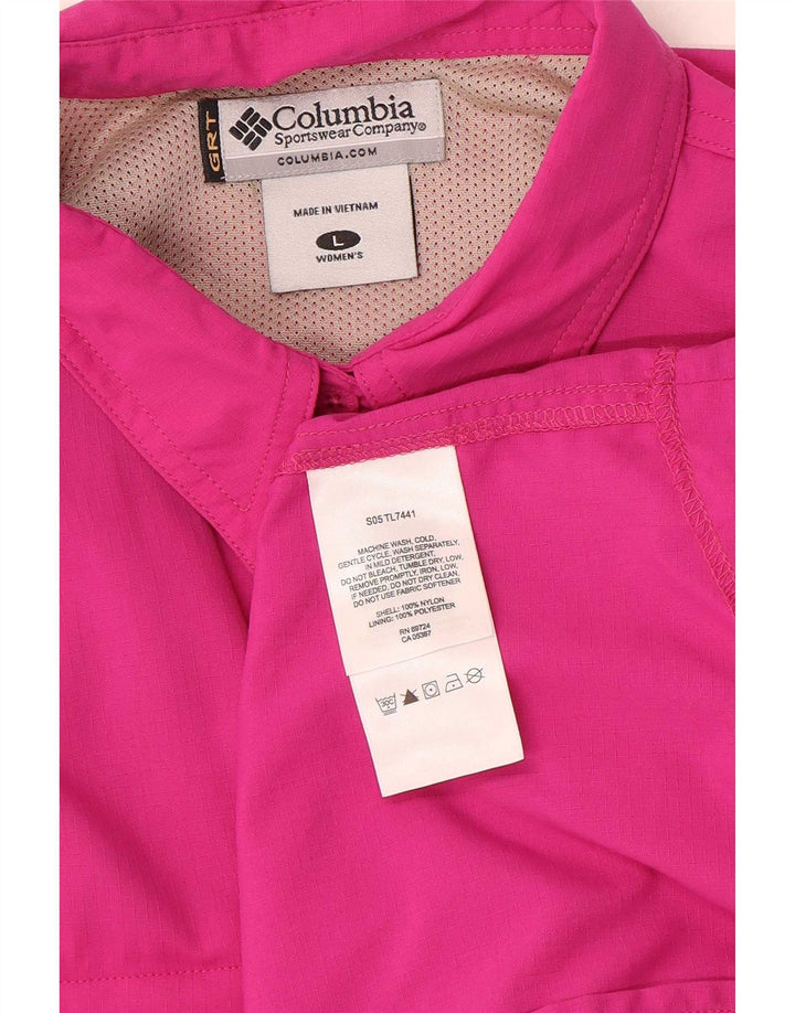 Camisa Columbia para mujer UK 46 Large Pink Nylon