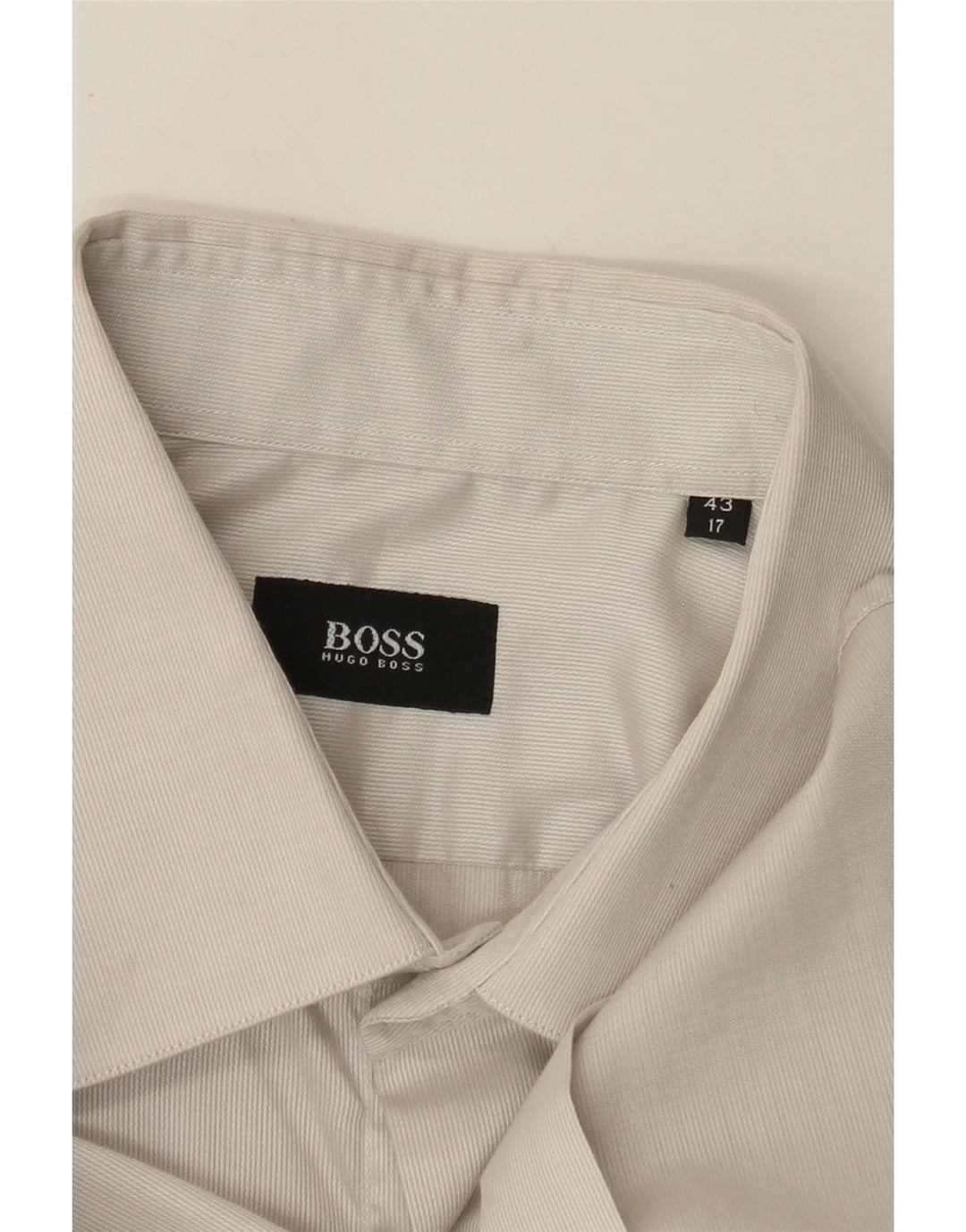 Camisa HUGO BOSS para hombre Talla 43 17 XL Blanco roto Raya diplomática
