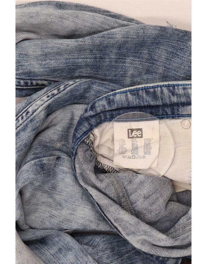 Lee Vaqueros Rectos Desgastados Knox para Hombre W29 L30 Algodón Azul