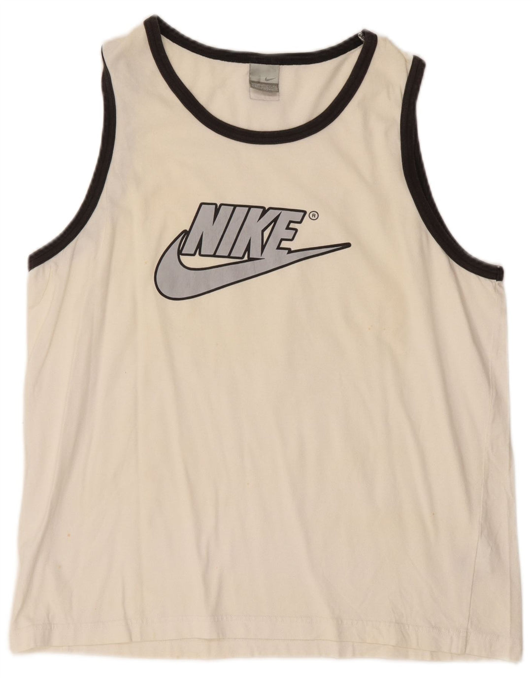 NIKE Camiseta sin mangas gráfica para hombre UK 46/47 XL Off White Cotton