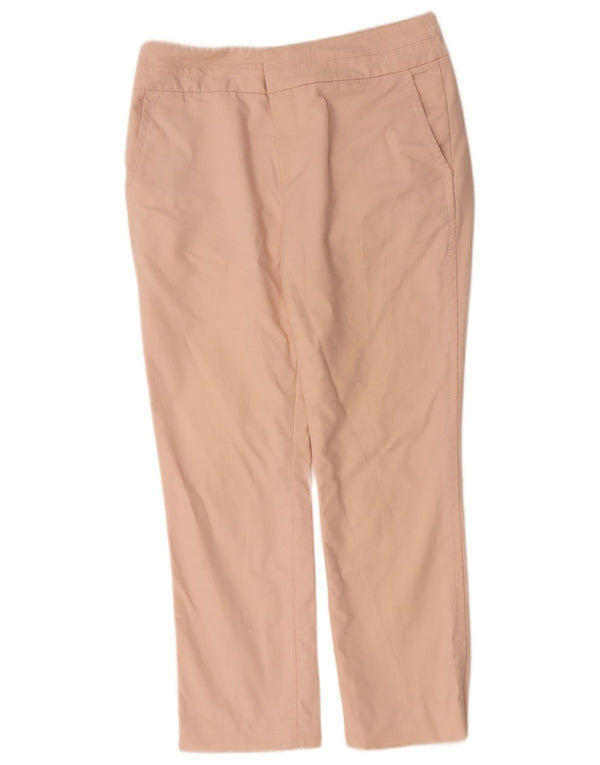 Zara Pantalón chino recto corto para mujer EU 38 Small W28 L25 Algodón rosa
