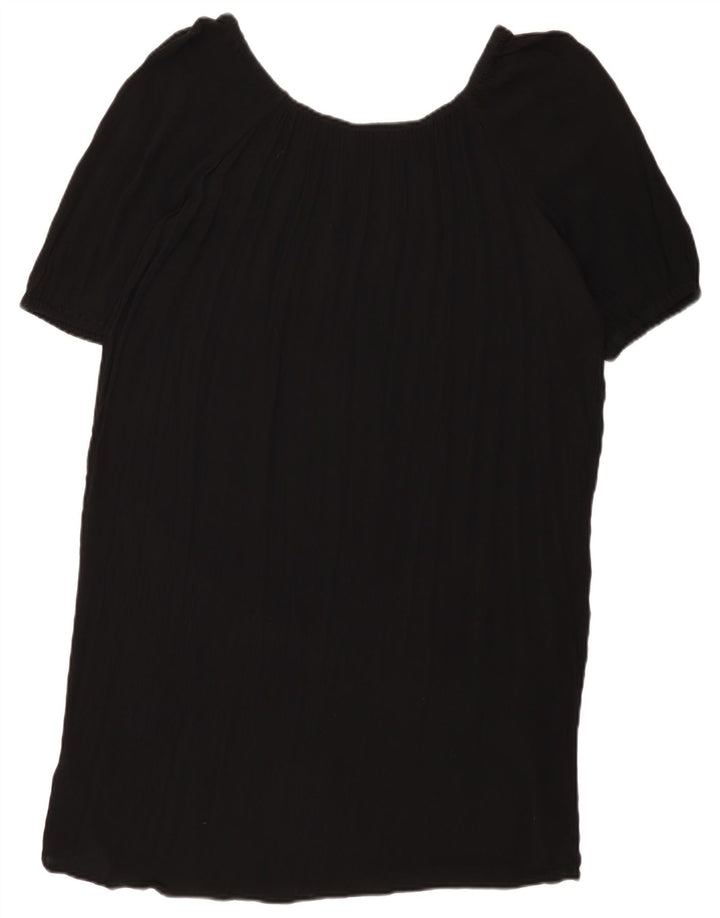 Marks & Spencer Vestido recto para mujer UK 44 Grande Viscosa negra
