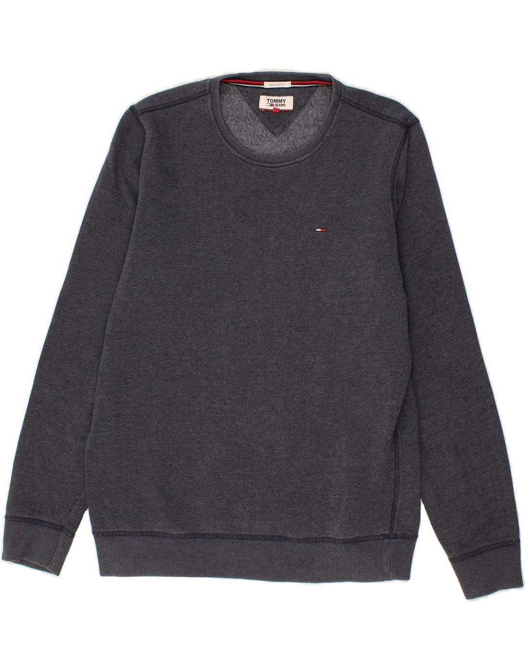 TOMMY HILFIGER Mens Regular Fit Sweatshirt Jumper Large Navy Blue Cotton Vintage Tommy Hilfiger and Second-Hand Tommy Hilfiger from Messina Hembry 