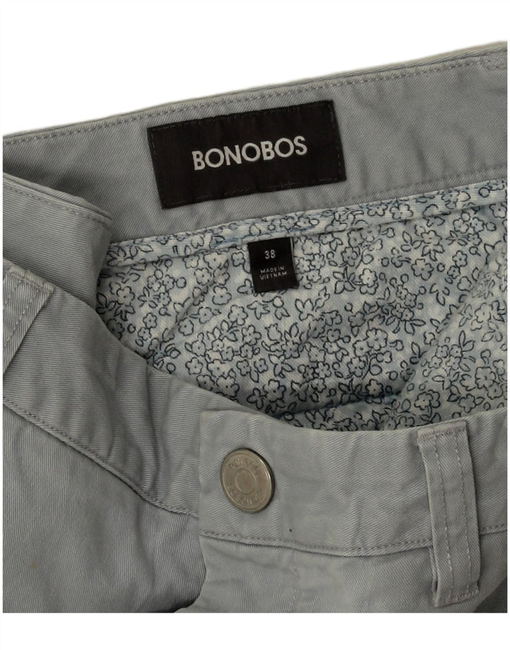 BONOBOS Pantalones cortos chinos para hombre W38 XL Algodón gris