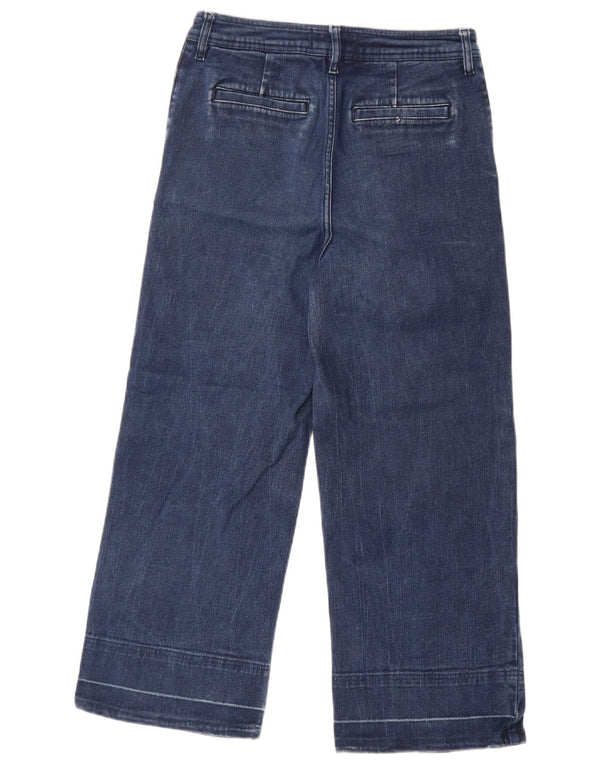 Vaqueros recortados de pierna ancha para mujer de Fat Face UK 10 Small W30 L24 Azul marino Algodón
