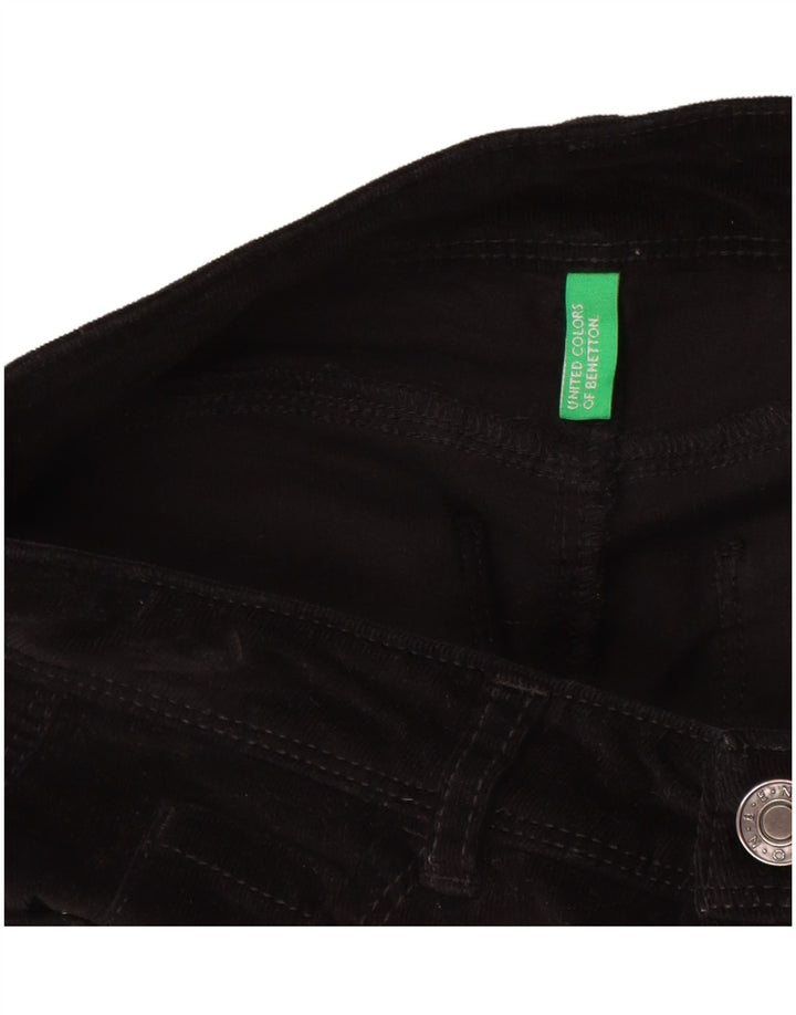 BENETTON Mujer Pantalones Slim De Pana W26 L29 Negro