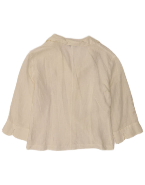 i Blues Blusa de manga 3/4 para mujer IT 46 Large Off White Flax