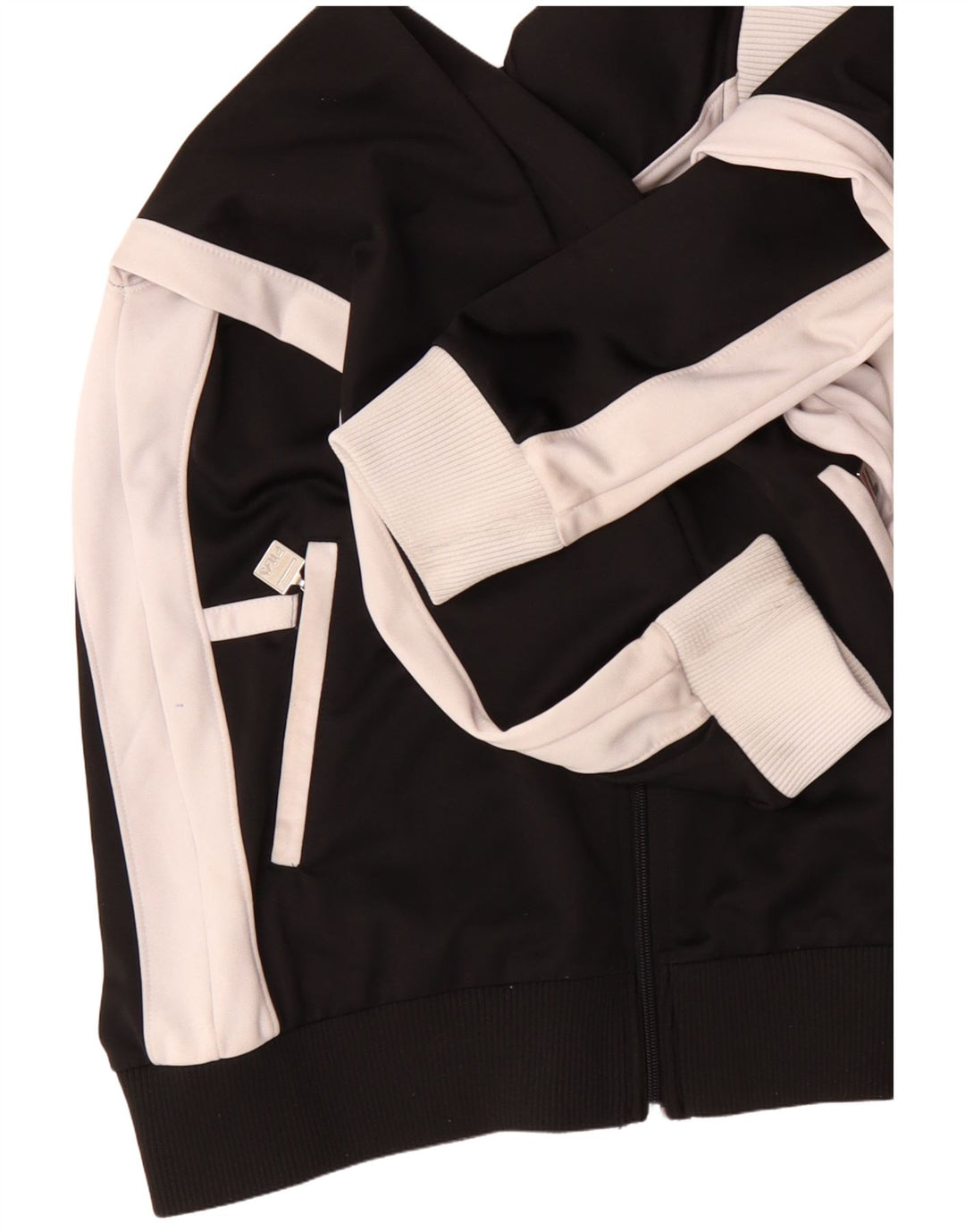 Fila Hombre Chándal Top Chaqueta Pequeña Poliéster Color Block Negro