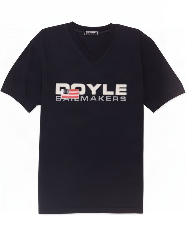 Doyle Camiseta gráfica para hombre Top XL Algodón azul marino