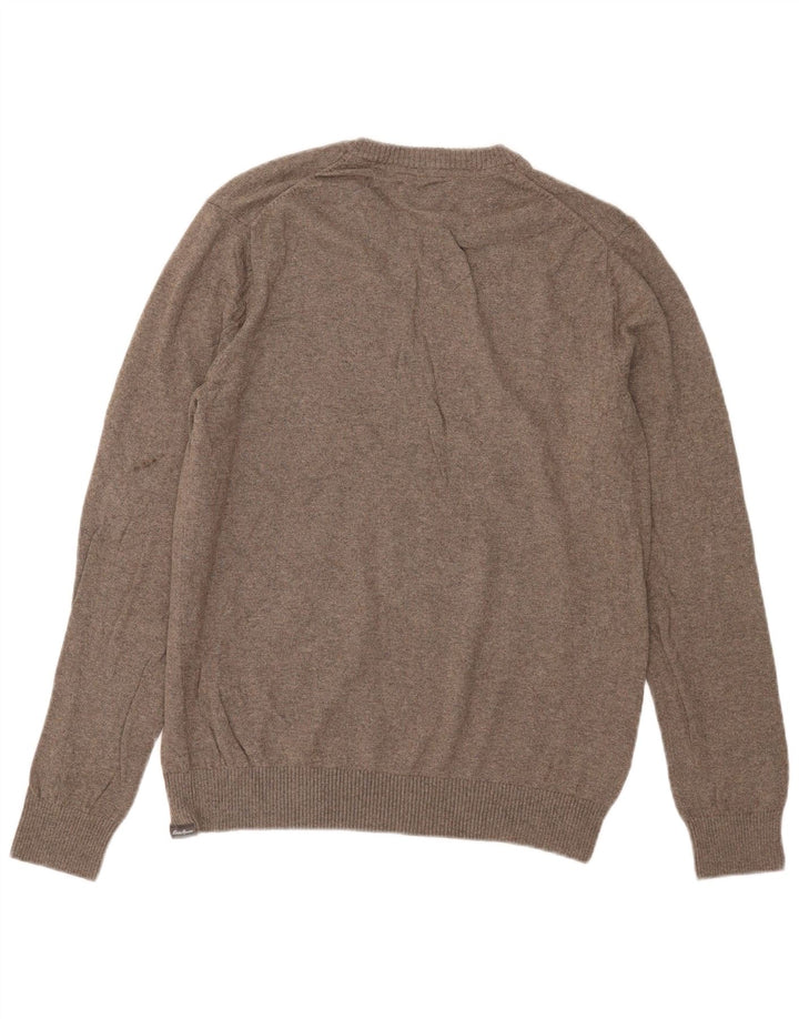 Eddie Bauer Jersey con Cuello en V para Hombre de algodón Caqui Medio