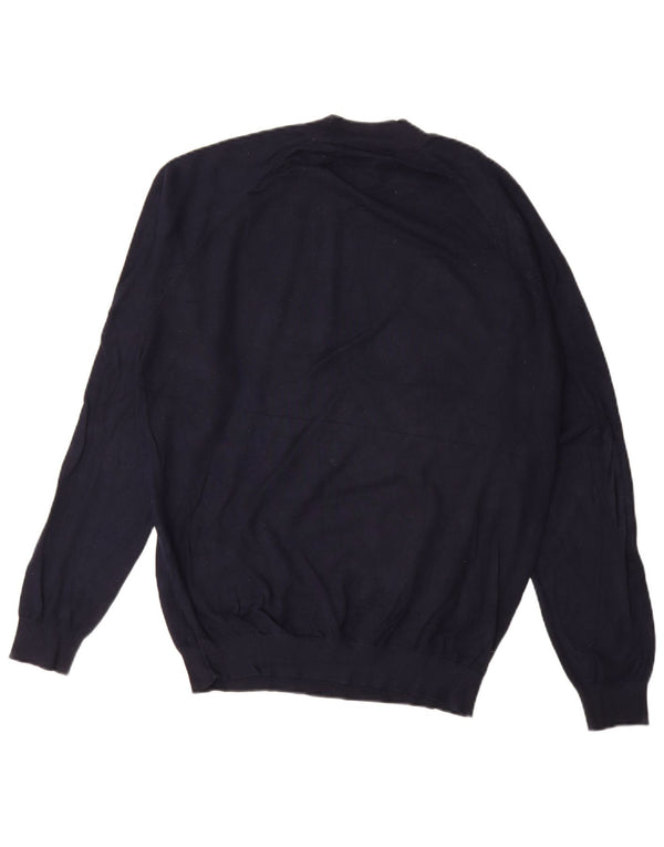 Zara Hombre Jersey Cuello Redondo Viscosa Azul Marino Medio