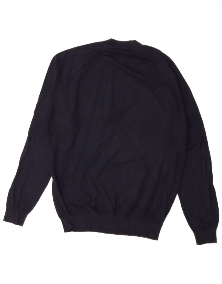 Zara Hombre Jersey Cuello Redondo Viscosa Azul Marino Medio
