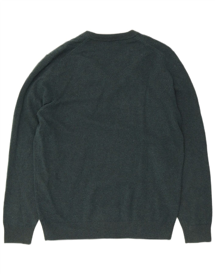 Massimo Dutti Hombre Jersey Cuello Pico Large Lana Verde