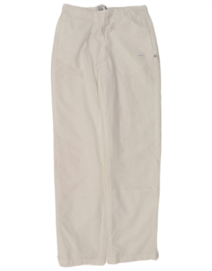 Adidas - Pantalones de chándal para mujer, talla 40, poliéster blanco grande