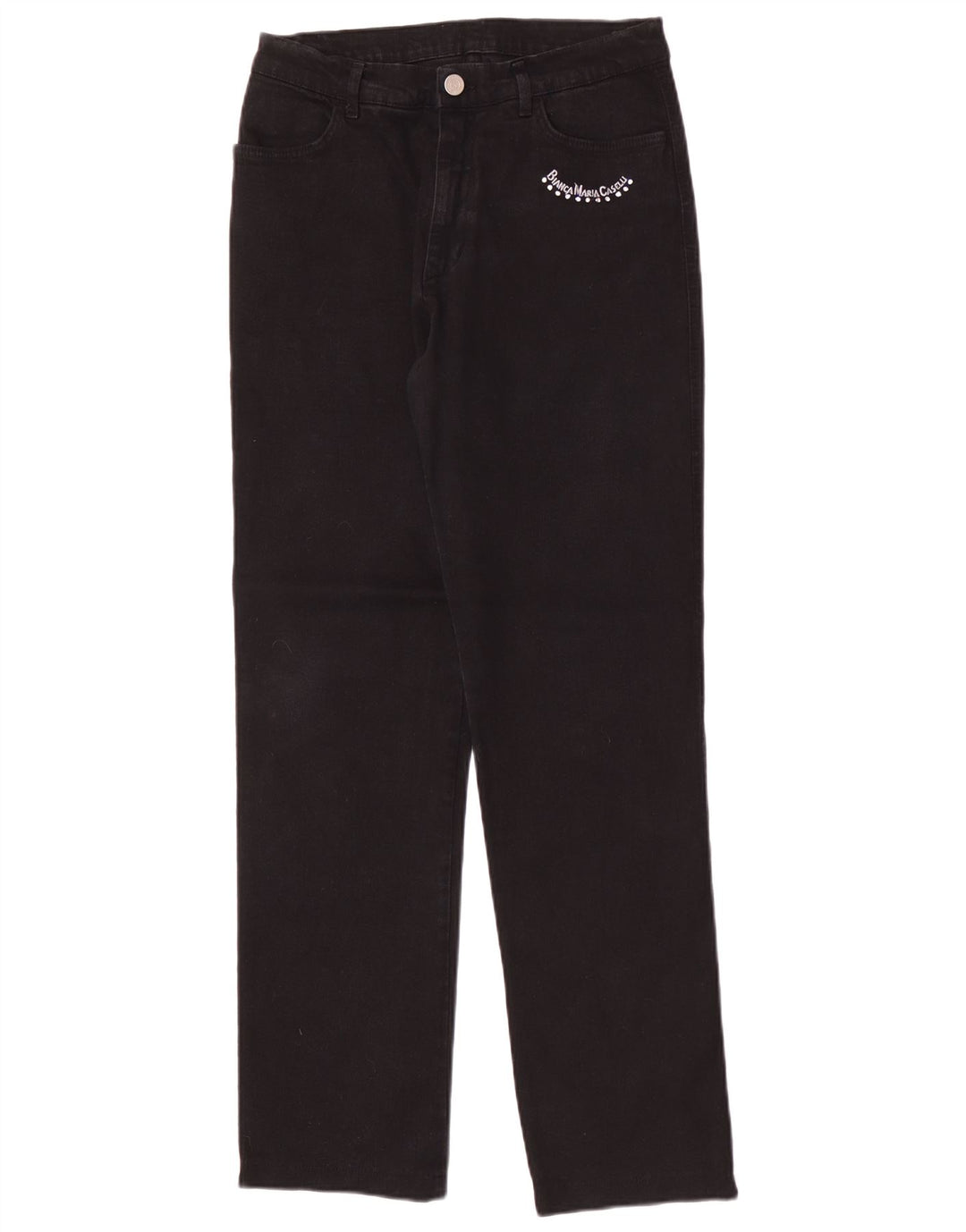 Vaqueros rectos para mujer Bianca Maria Caselli W28 L31 Negro