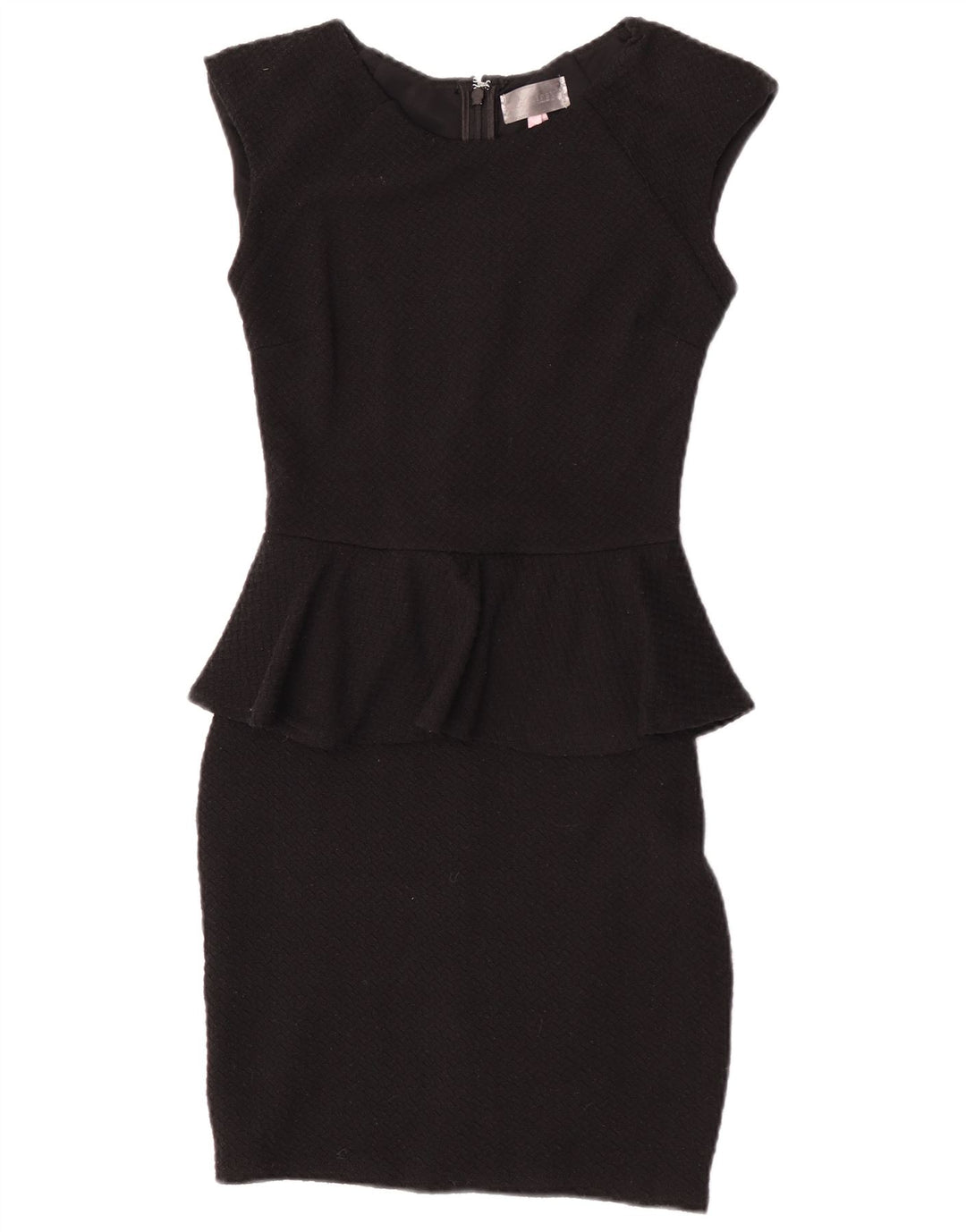 Lipsy Vestido Peplum para Mujer UK 8 Small Poliéster Negro
