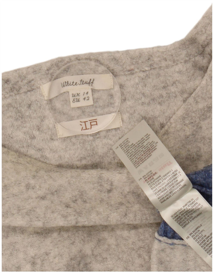Jersey con cuello barco para mujer de White Stuff, talla grande, color gris