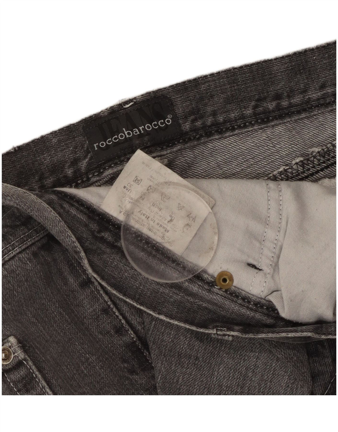Shorts Vaqueros Mujer Roccobarocco W30 Algodón Floral Gris Medio