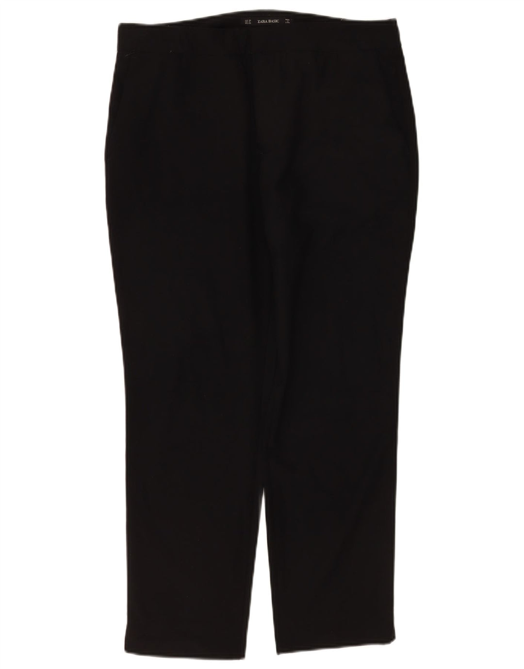 Zara Pantalón chino ajustado para mujer EU 38 Small W28 L26 Poliéster negro