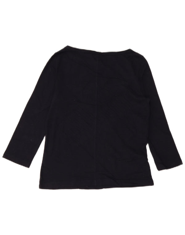 Tommy Hilfiger Top para mujer manga 3/4 UK 10 Small Azul marino