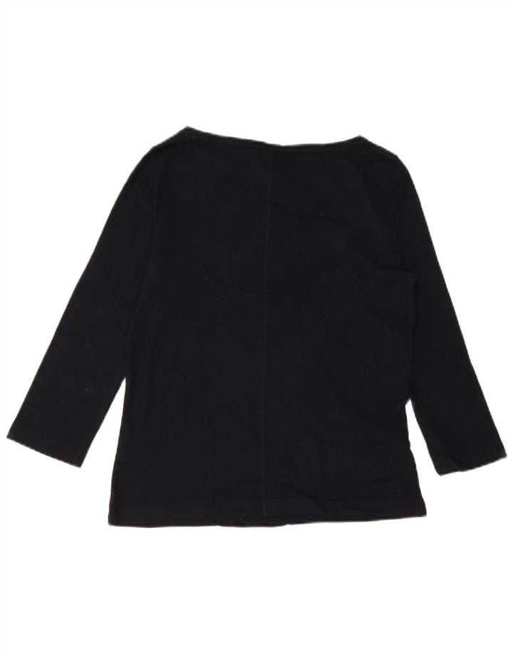 Tommy Hilfiger Top para mujer manga 3/4 UK 10 Small Azul marino