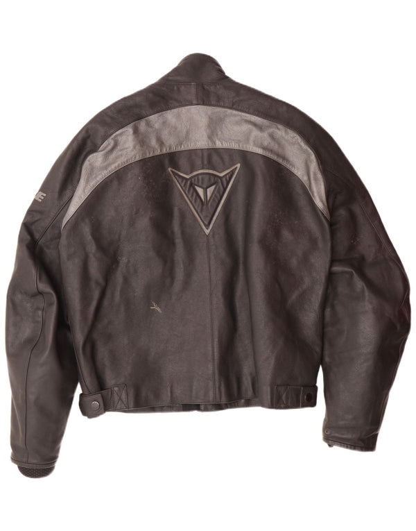 DAINESE Chaqueta Graphic Racer para hombre Talla 54 Grande Cuero color block negro