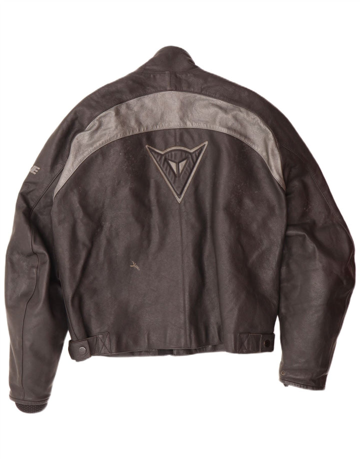 DAINESE Chaqueta Graphic Racer para hombre Talla 54 Grande Cuero color block negro