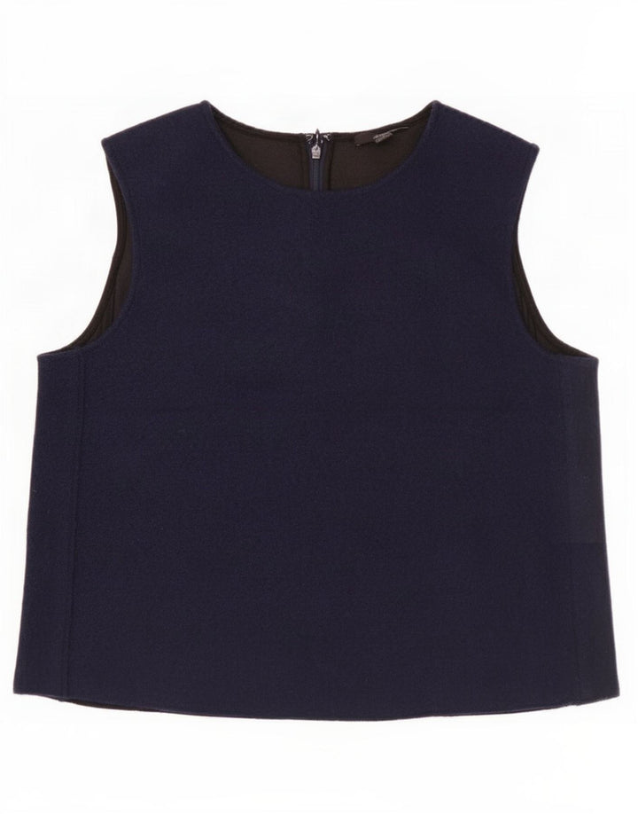 Cos Blusa sin mangas para mujer Top EU 38 Lana azul marino medio