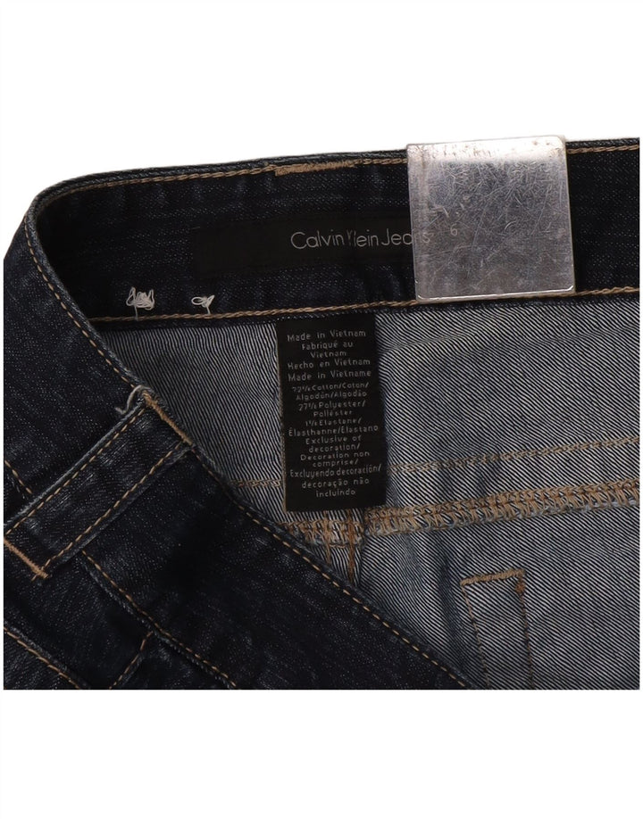 Calvin Klein Jeans acampanados para mujer US 6 Medium W30 L32 Azul marino Algodón