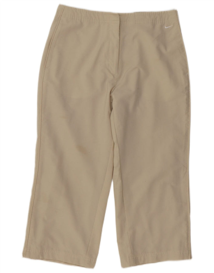 NIKE Womens Straight Capri Trousers Medium W30 L21 Beige