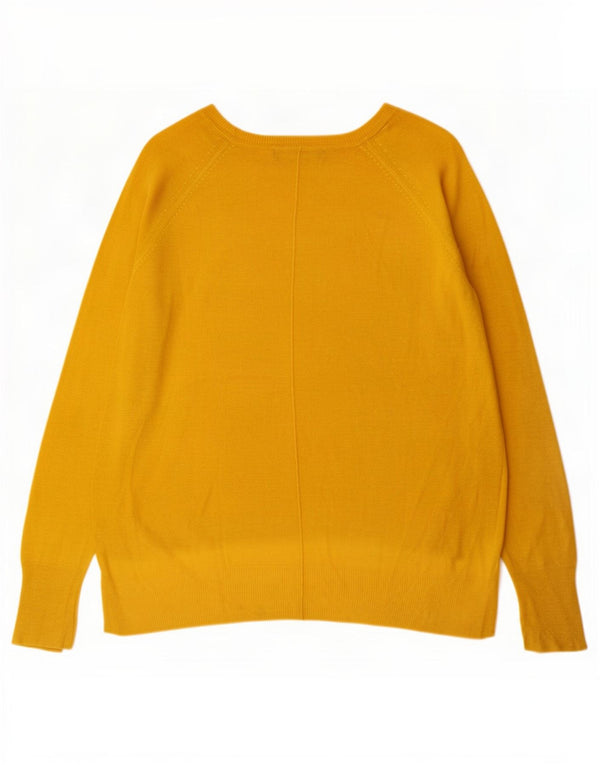 Zara - Jersey extragrande con cuello barco para mujer, talla S, color amarillo